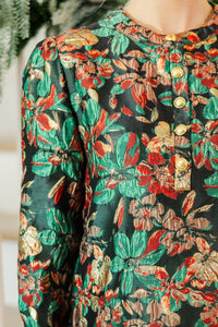 Feeling Like A Queen Emerald Brocade Dress