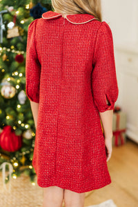 Girls: The Lydia Red Tweed Dress