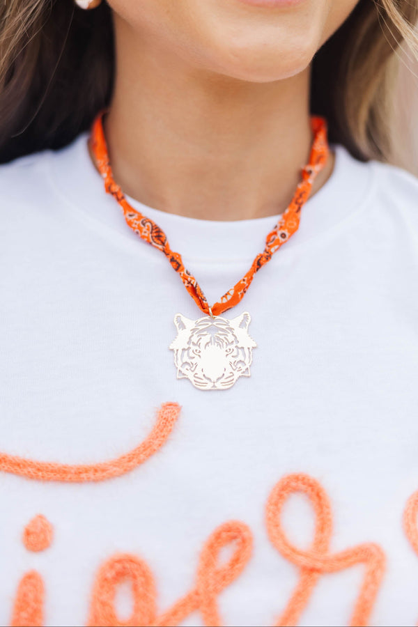 Loud And Proud Orange Tiger Necklace