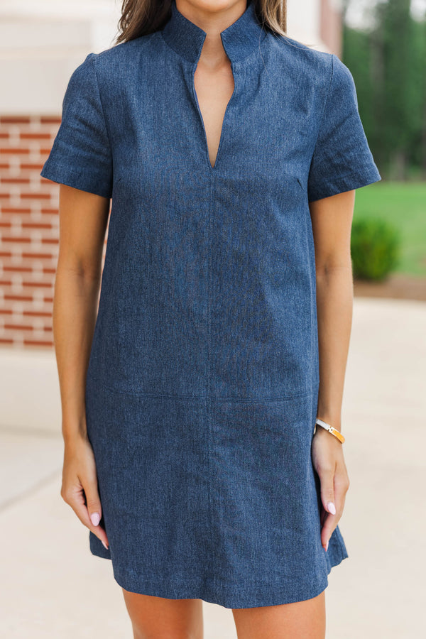The Latest Blue Chambray Dress