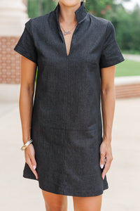 The Latest Black Chambray Dress