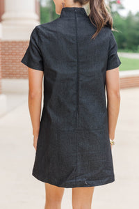 The Latest Black Chambray Dress