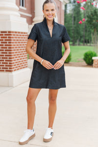 The Latest Black Chambray Dress