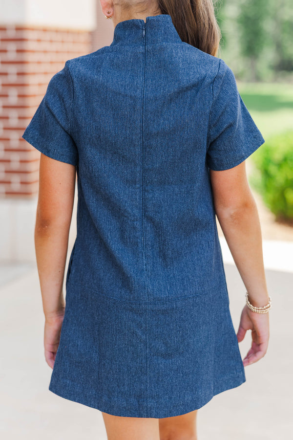 Girls: The Latest Blue Chambray Dress