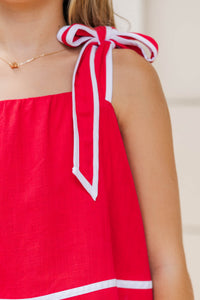 Girls: The Easy One Red Romper