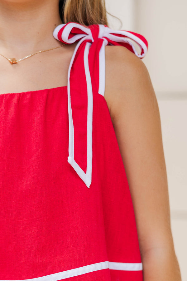 Girls: The Easy One Red Romper