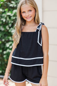 Girls: The Easy One Black Romper