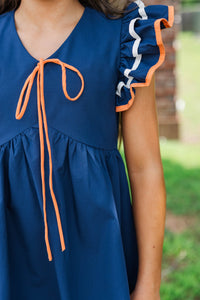 Girls: Obsessed Already Navy Dress
