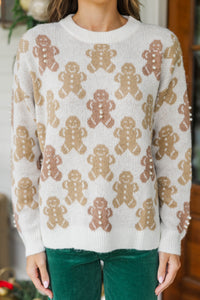 In The Spirit Cream Gingerbread Sweater