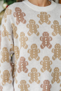 In The Spirit Cream Gingerbread Sweater