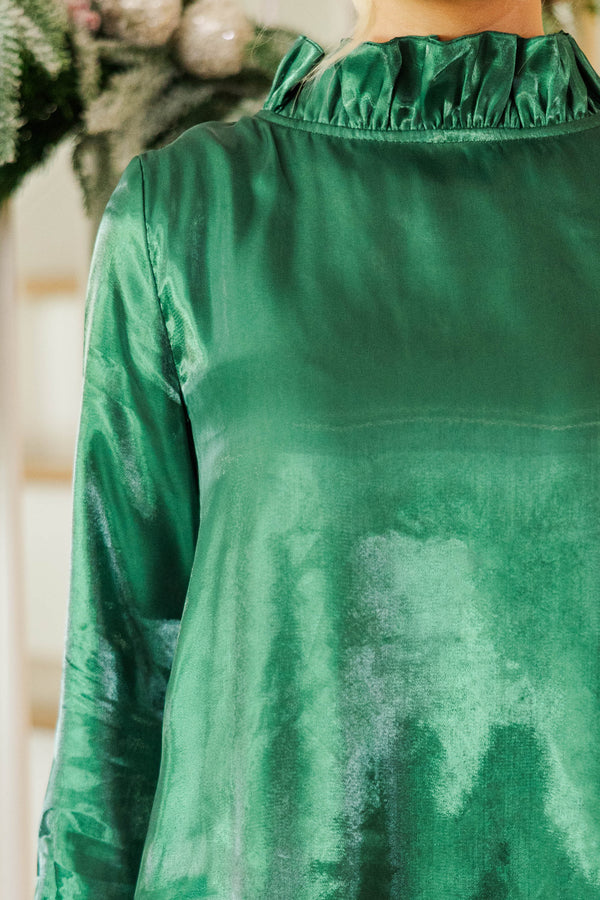 Elevated Evening Emerald Embellished Dress
