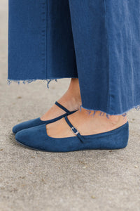 Opening Scene Navy Suede Ballet Flats