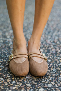 Ready Anytime Taupe Suede Flats