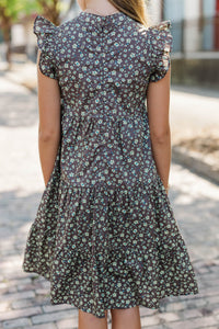 Girls: Make It Your Own Brown Ditsy Floral Midi Dress