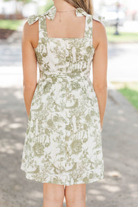 Girls: The Sansa Olive Toile Dress