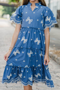 Girls: Feeling Your Best Blue Eyelet Dress