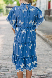 Girls: Feeling Your Best Blue Eyelet Dress