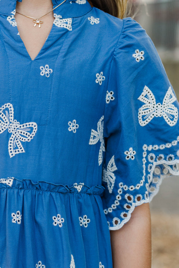 Girls: Feeling Your Best Blue Eyelet Dress