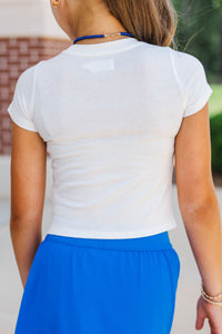 Girls: Eye Of The Tiger White Graphic Tee