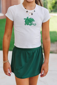 Girls: Home Team Emerald Gingham Graphic Tee