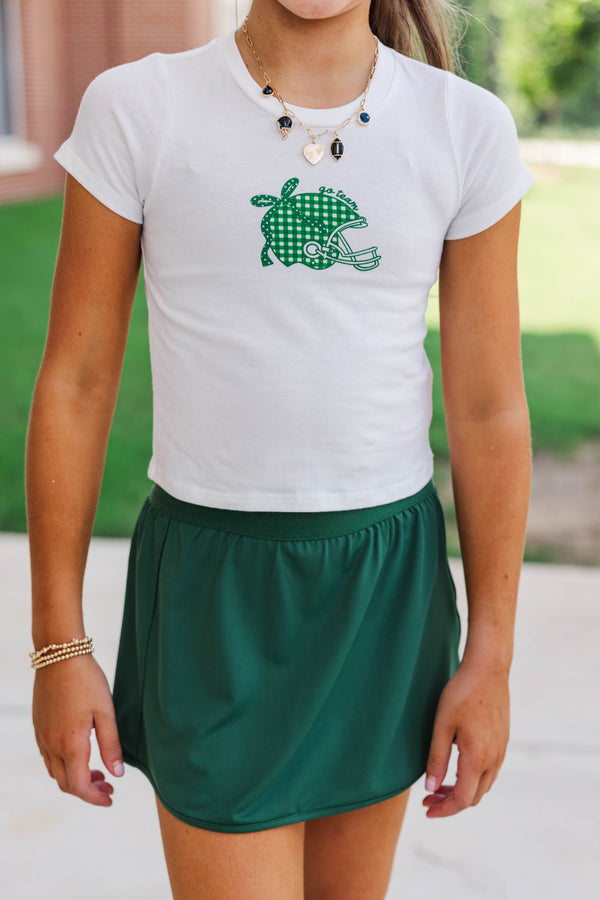 Girls: Home Team Emerald Gingham Graphic Tee