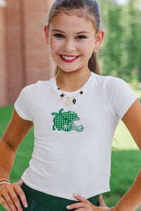 Girls: Home Team Emerald Gingham Graphic Tee
