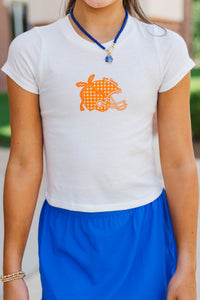 Girls: Home Team Orange Gingham Graphic Tee