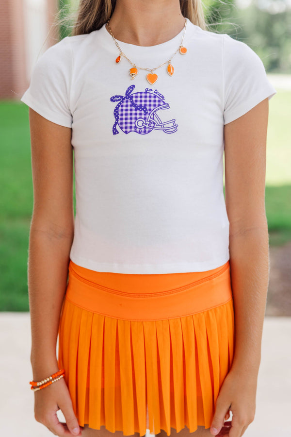Girls: Home Team Purple Gingham Graphic Tee