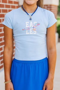 Girls: Southern Spirit Light Blue Eagles Graphic Tee