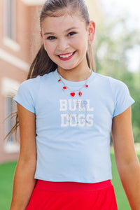 Girls: Southern Spirit Light Blue Bulldogs Graphic Tee