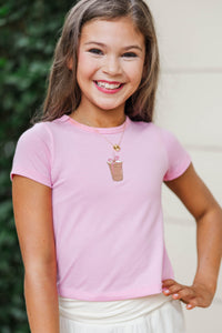 Girls: Everyday Hero Blush Graphic Baby Tee