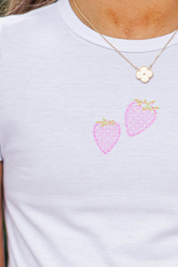 Girls: Everyday Hero White Graphic Baby Tee