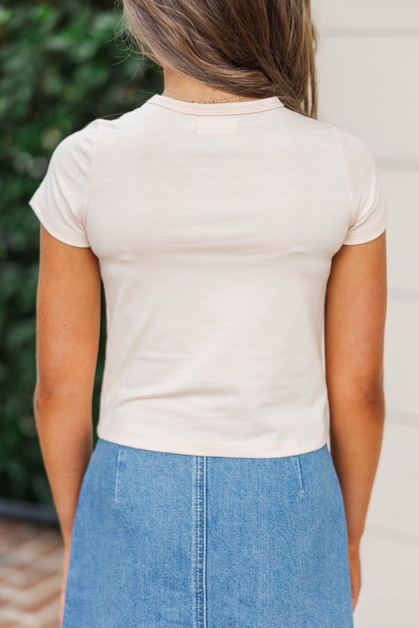 Girls: Everyday Hero Natural Graphic Baby Tee