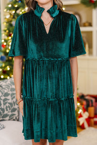 NURSING COLLECTION: Feeling Your Best Emerald Velvet Dress