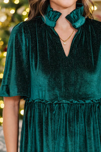 NURSING COLLECTION: Feeling Your Best Emerald Velvet Dress
