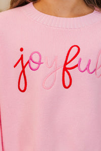 Girls: Joyful Pink Sweater