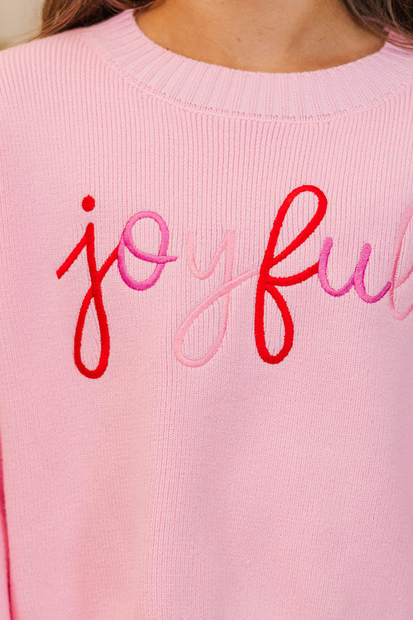 Girls: Joyful Pink Sweater
