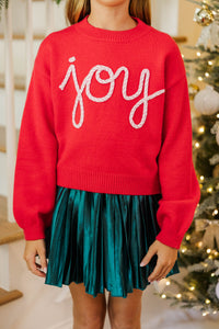 Girls: The Laura Red Joy Sweater