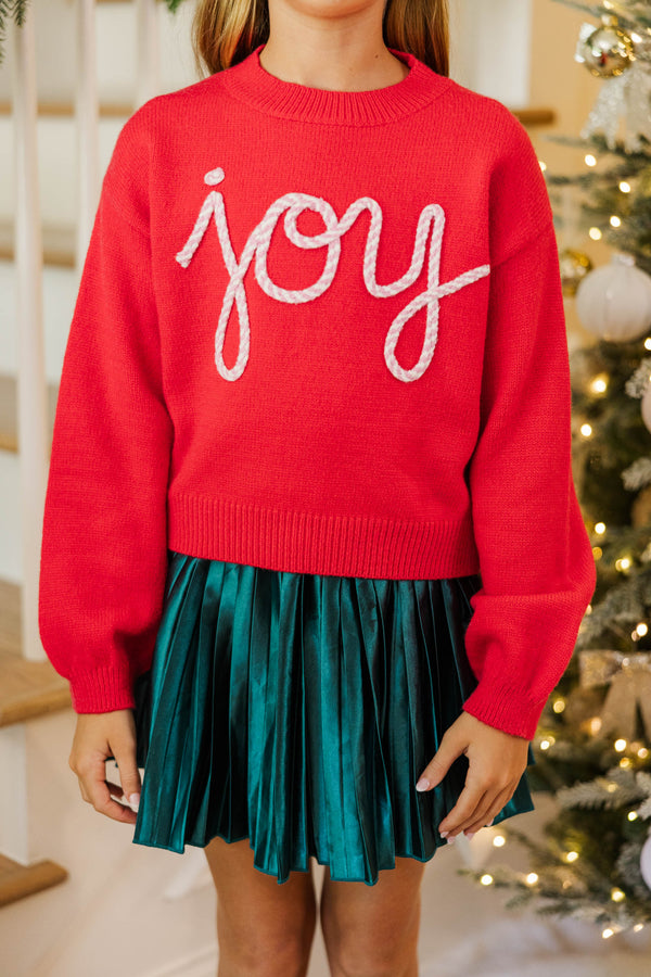 Girls: The Laura Red Joy Sweater