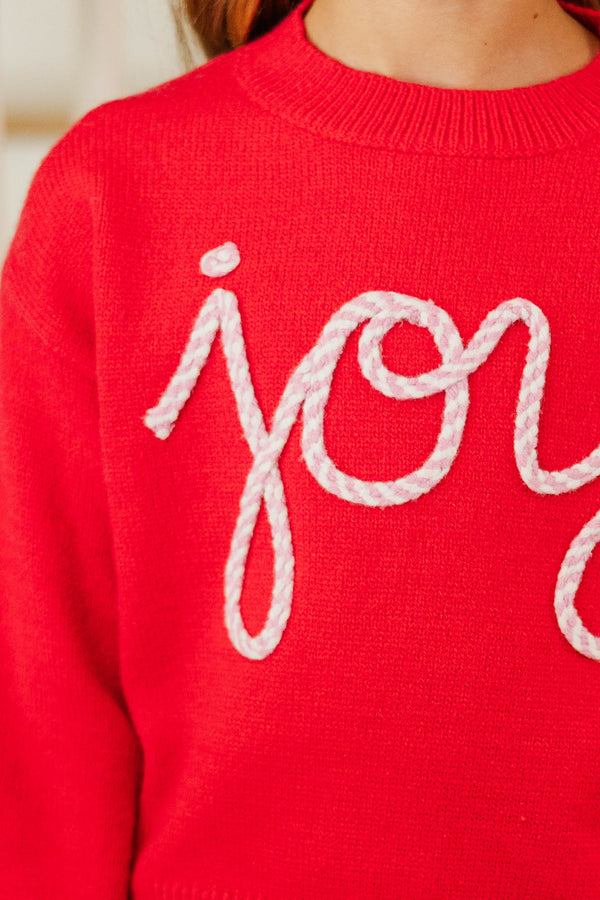 Girls: The Laura Red Joy Sweater