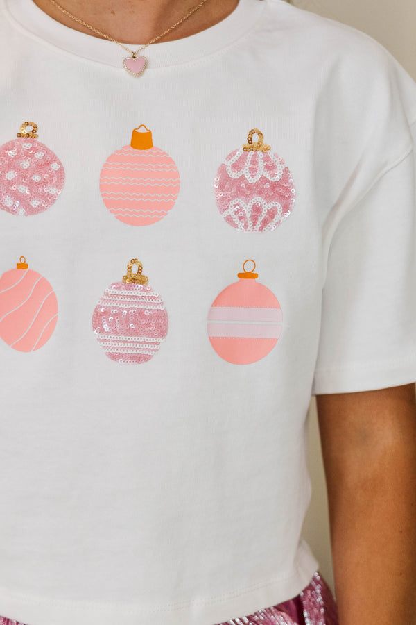 Girls: Favorite Season Fun Ornaments Sequin Top