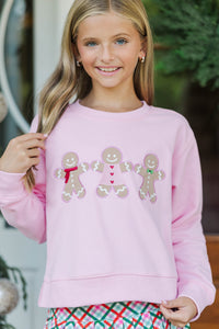 Girls: Season of Sweets Pink Gingerbread Sweatshirt