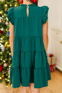 Girls: All About You Emerald Ruffled Dress