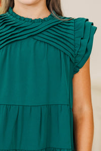 Girls: All About You Emerald Ruffled Dress
