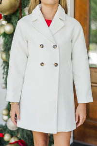 Girls: Layer Worthy Cream Coat