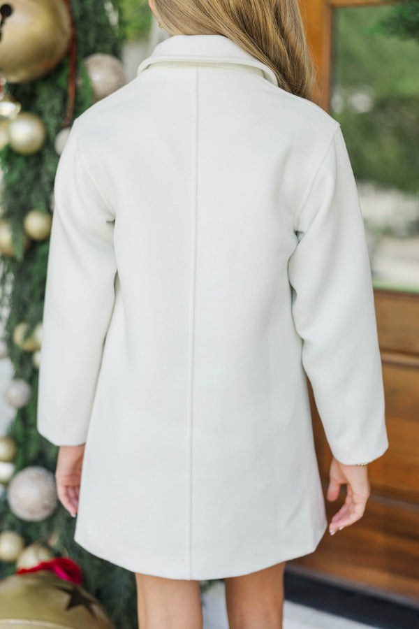 Girls: Layer Worthy Cream Coat