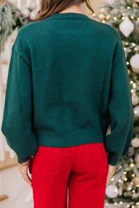 Twist Of Charm Emerald Bow Sweater