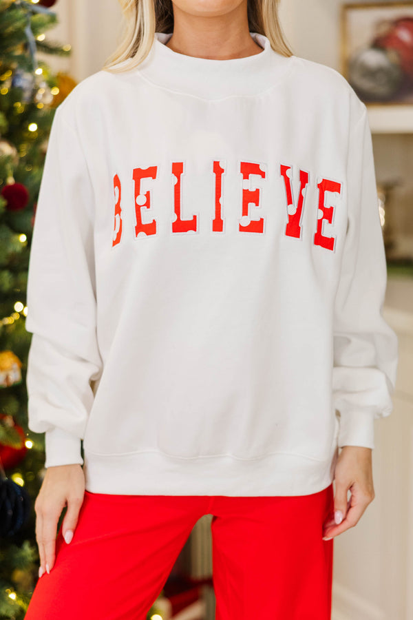 Best Present Cream Believe Sweatshirt