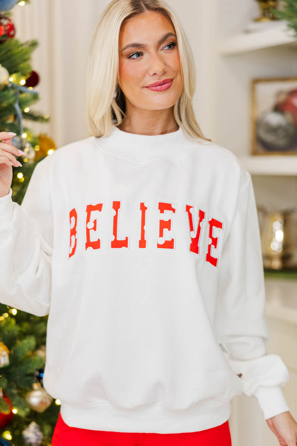 Best Present Cream Believe Sweatshirt