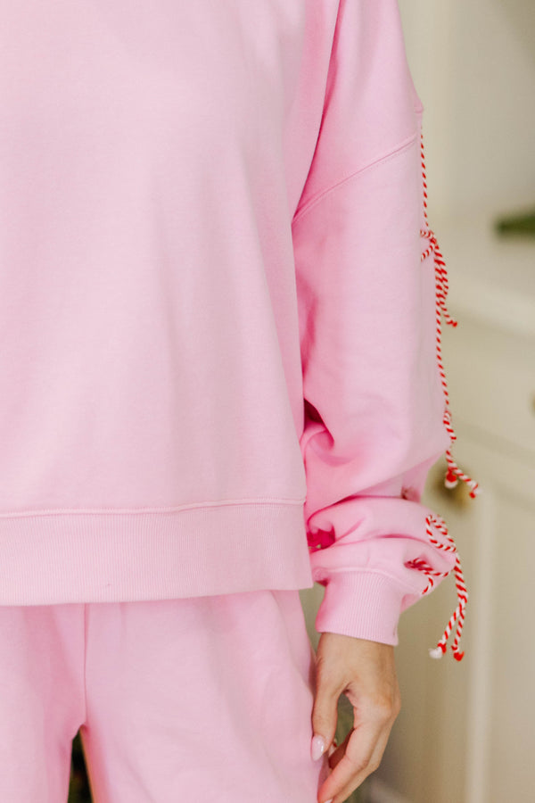 Cool Down Pink Bow Sweatshirt
